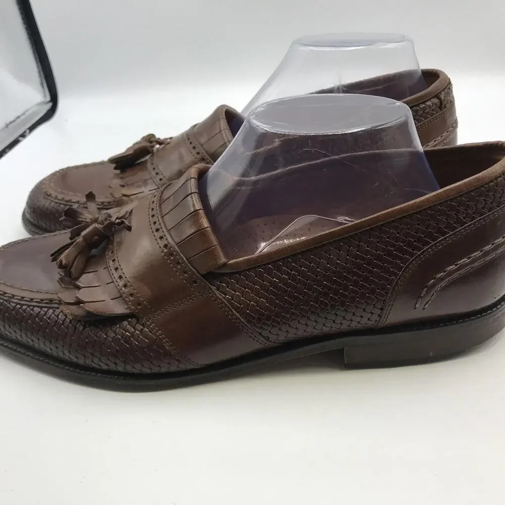 Bostonian Florentine Italy Italian Leather Weave 10 M Casual Loafer Shoes 27792 - Picture 4 of 10